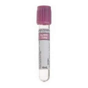 Tube Venous Blood Collection BD Vacutainer® Whole Blood Tube K2 EDTA Additive 13 X 75 mm 4 mL Lavender BD Hemogard™ Closure Plastic Tube (100/BX 10BX/CS) by BD  ID 367861